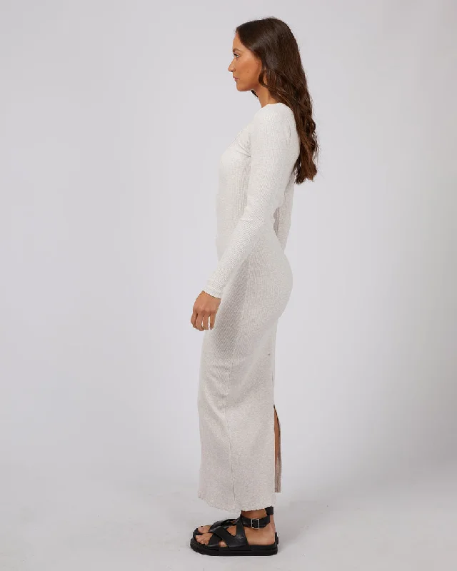 Silent Theory Hazel L/S Maxi Dress Oatmeal