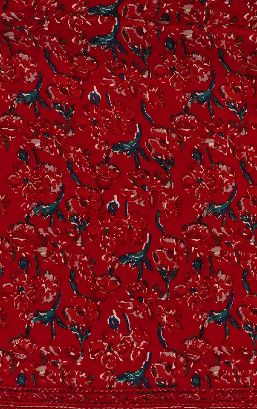 SILK WATERCOLOR PRINT VERMILLION / XS