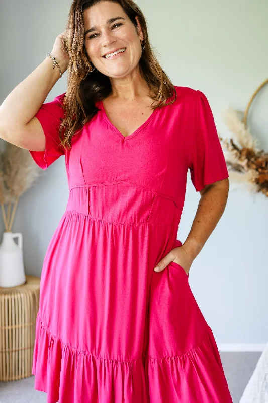 Sunday Boho Amber Dress Magenta