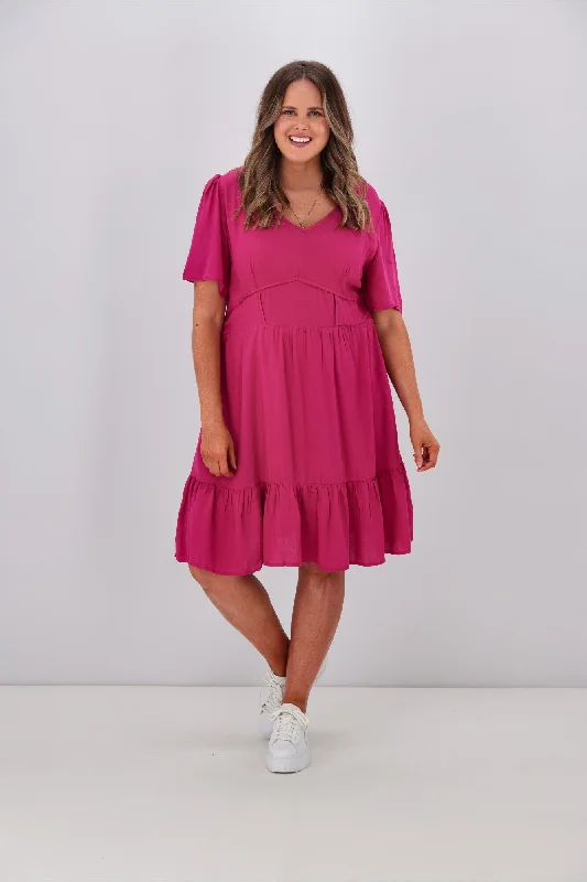 Sunday Boho Amber Dress Magenta