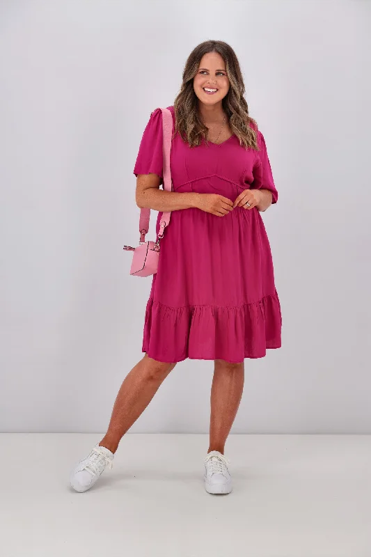 Sunday Boho Amber Dress Magenta