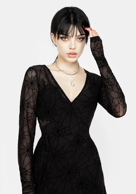 Venom Mesh Wrap Dress