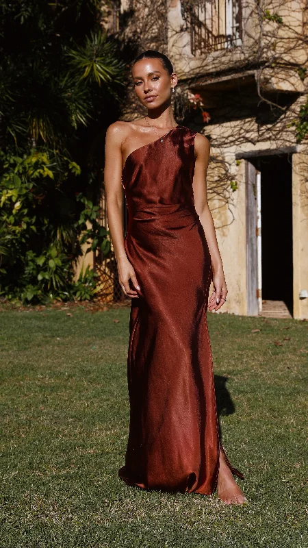 Victoria Maxi Dress - Rust