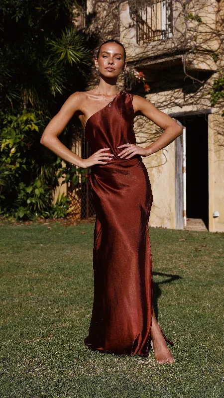 Victoria Maxi Dress - Rust