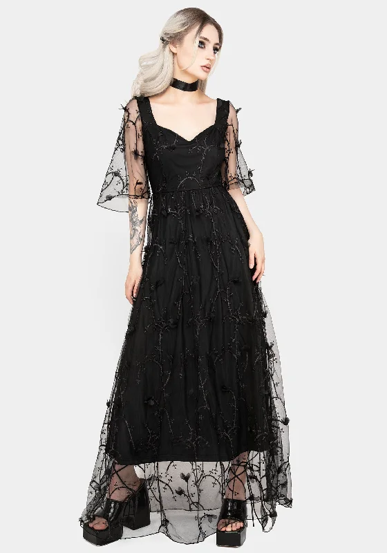 Vine Embroidered Gown