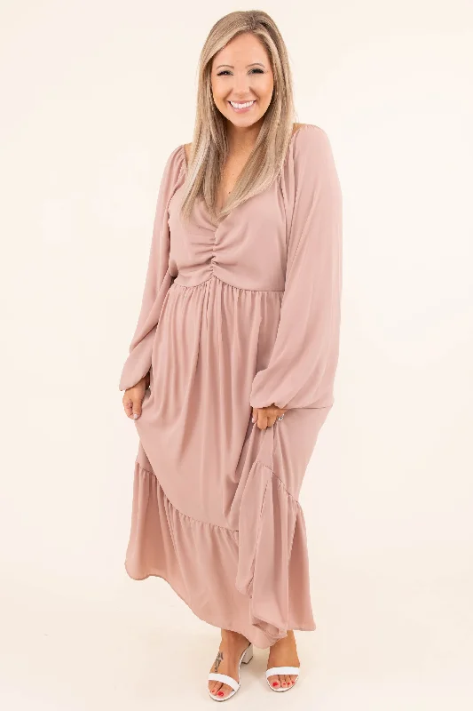 Walking On Air Dress, Dusty Rose