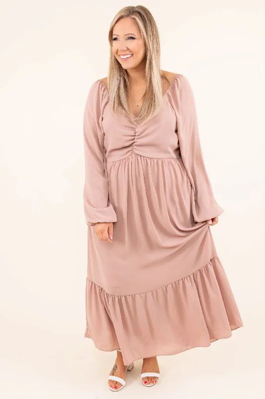 Walking On Air Dress, Dusty Rose