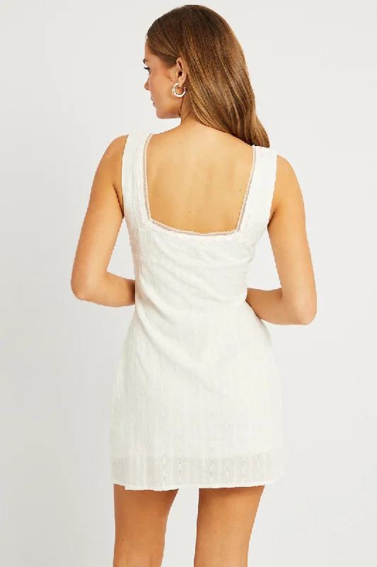 White Mini Dress Sleeveless