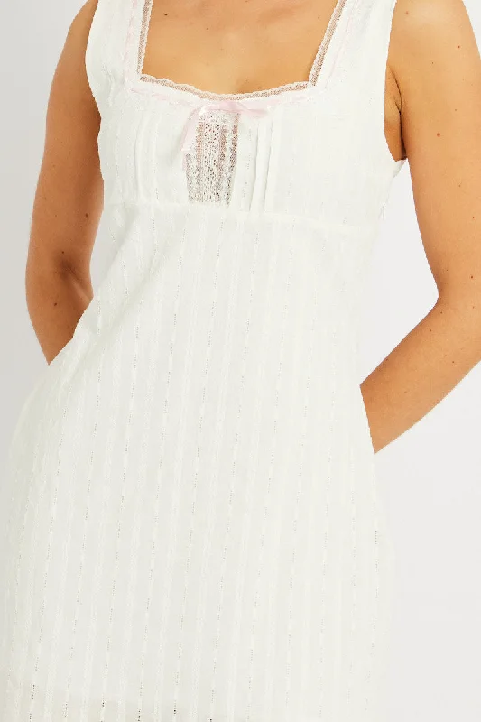 White Mini Dress Sleeveless