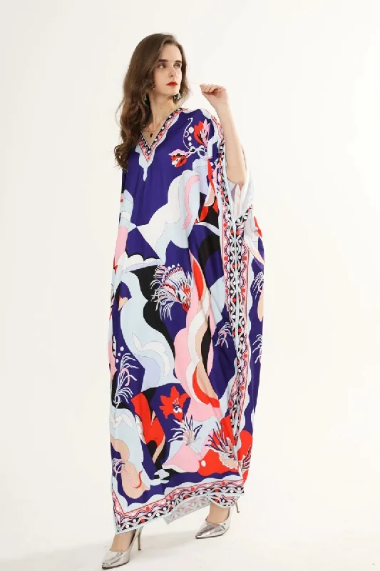 FashionSierra - Printed Sexy Side Split Fashion Casual Long Maxi Dresses