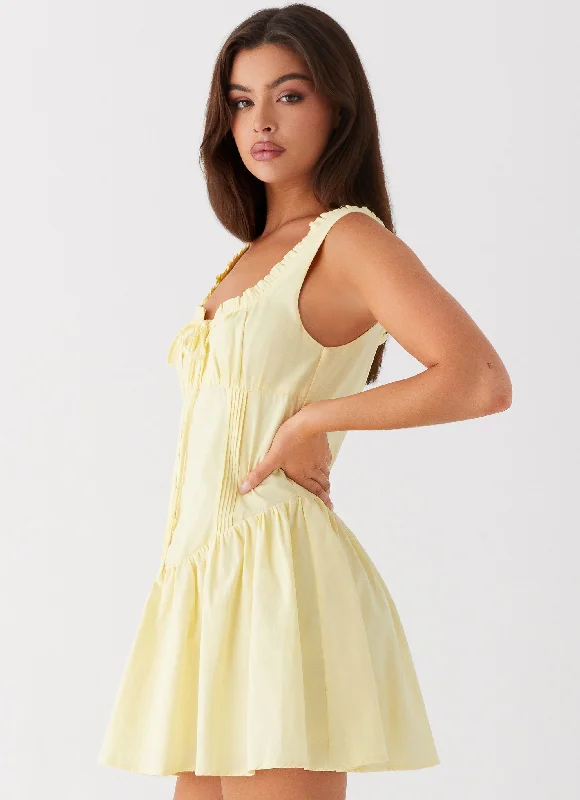 Wren Mini Dress - Yellow