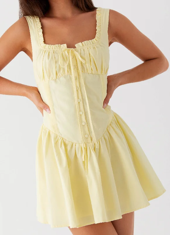 Wren Mini Dress - Yellow